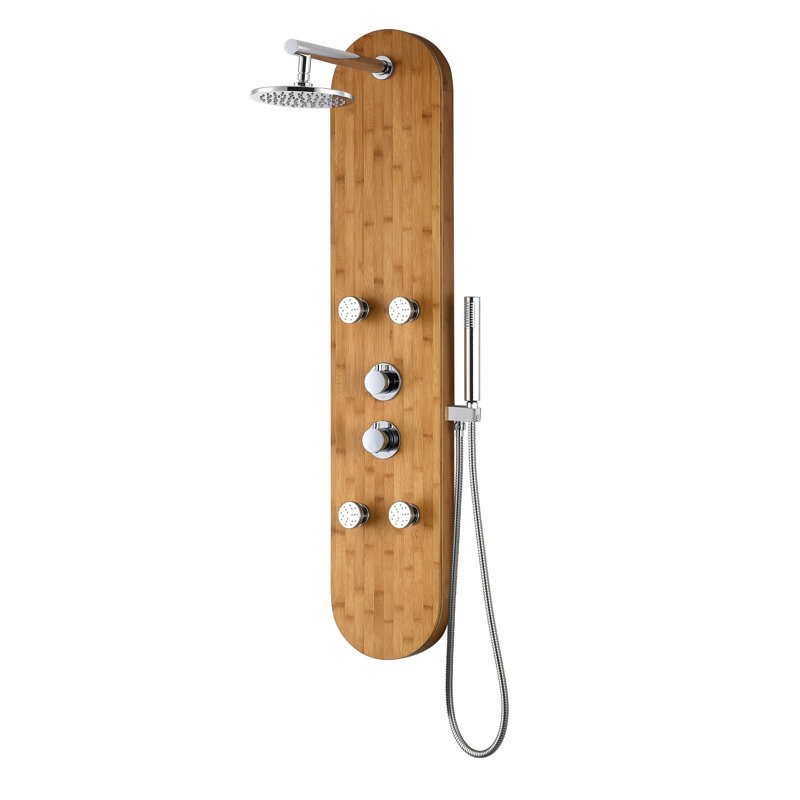 Anzzi Crane Series 52 Shower Panel With Adjustable Shower Head Reviews Wayfair