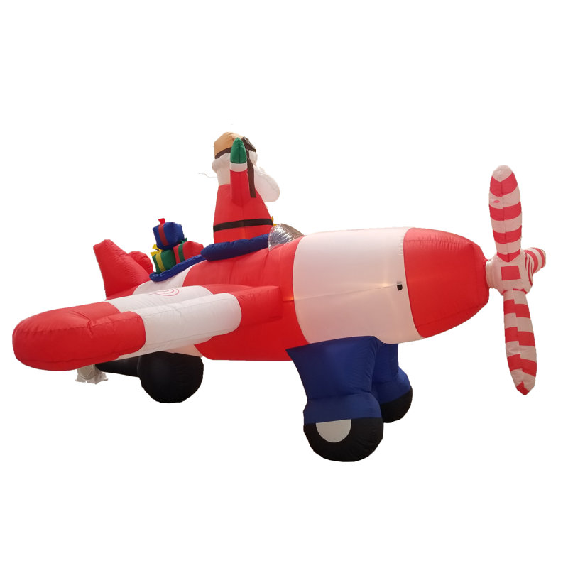 The Holiday Aisle Christmas Animated Santa Claus Driving Airplane