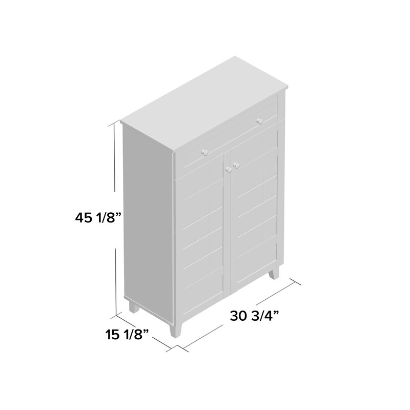 Red Barrel Studio Modern 15 Pair Shoe Storage Cabinet Reviews