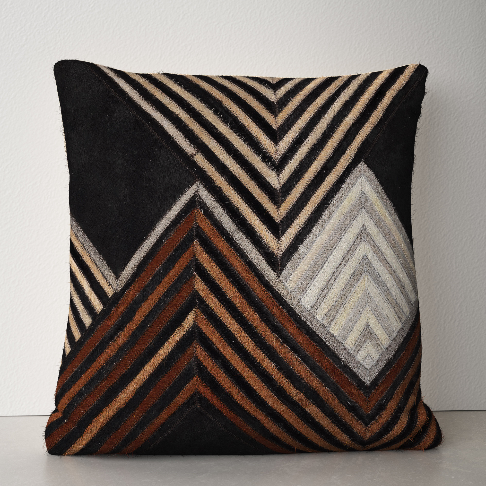 Dola Leather/Suede Throw Pillow & Reviews | AllModern