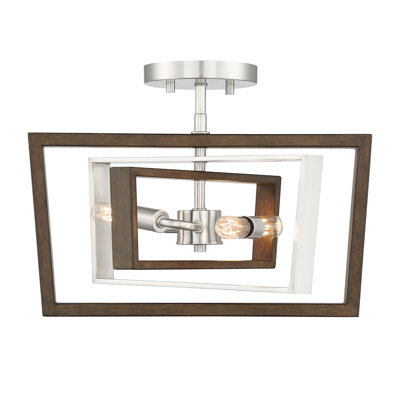 Rectangular Chandelier With Paper Shades | Wayfair