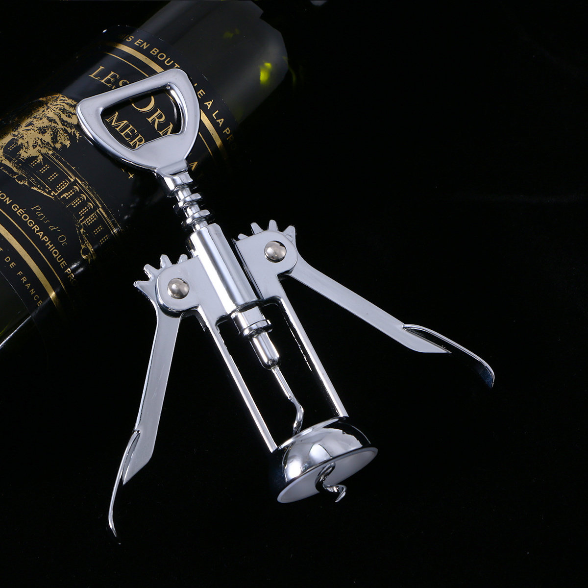 Prep & Savour Chrome Plated Winged Wine Bottle Opener Wayfair