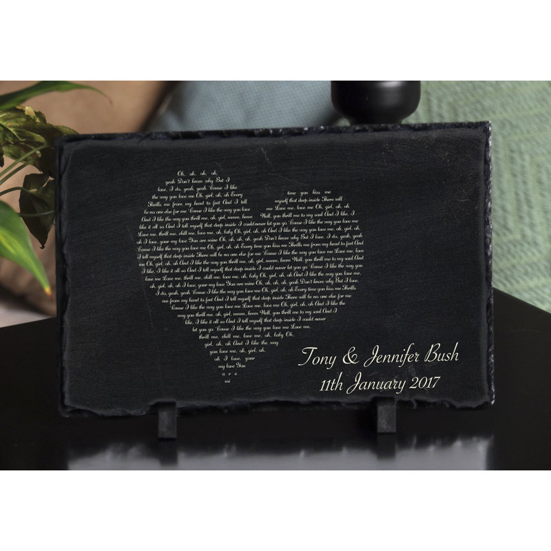 Sassysquirrelink Song Lyrics Heart Decorative Plaque Wayfair