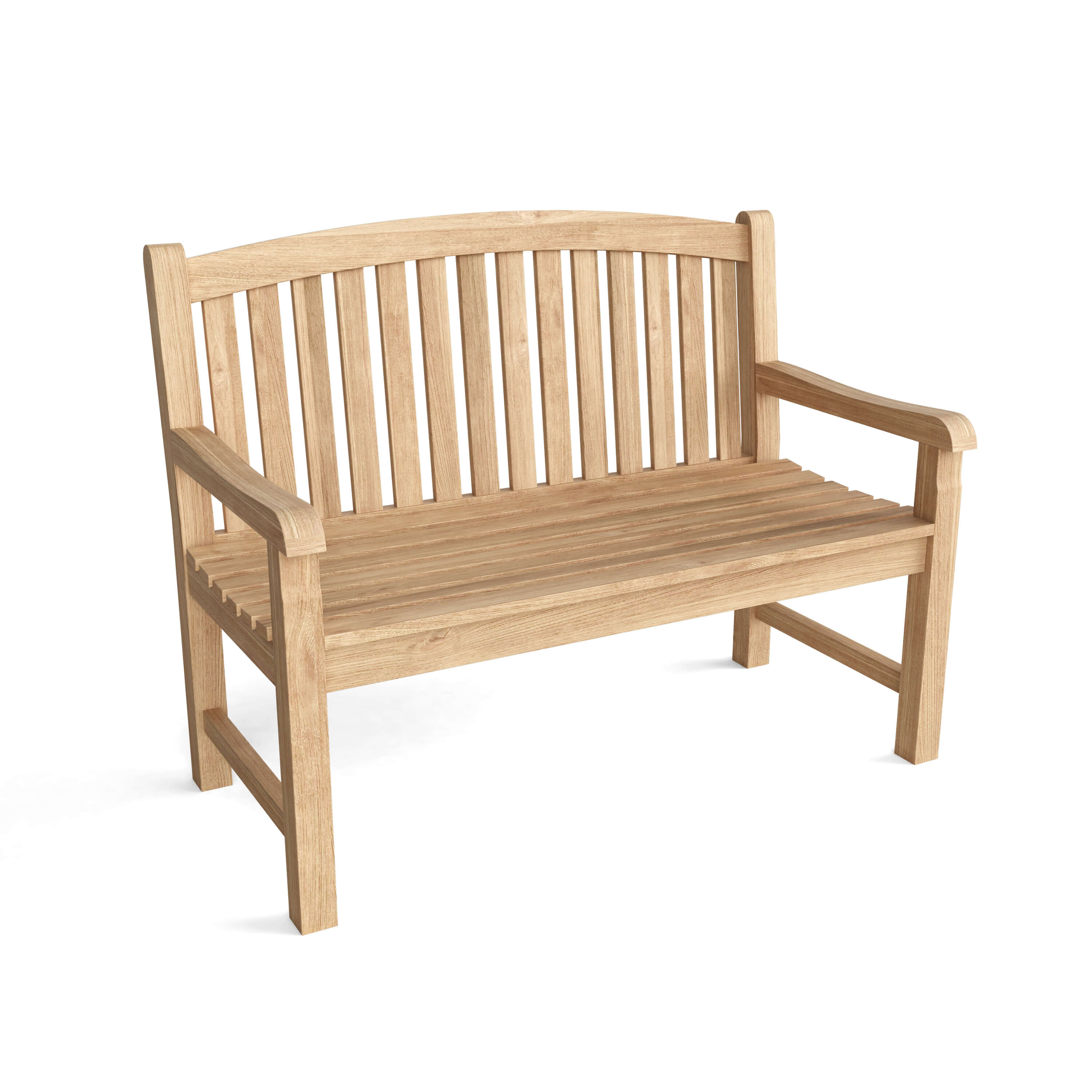 2 seater teak garden bench