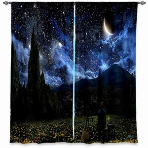 Cannon Alex Ruiz's Starry Night Room Darkening Curtain Panels (Set of 2)