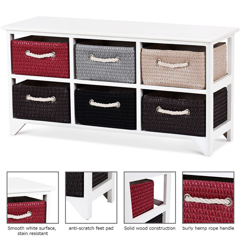 Breakwater Bay Maplesville Wicker Basket 6 Drawer Accent Chest