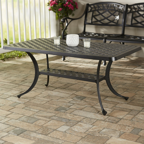 Darby Home Co Lomax Cast Aluminum Rectangular Coffee Table Reviews Darby Home Co Lomax Cast Aluminum Rectangular Coffee Table Reviews Wayfair