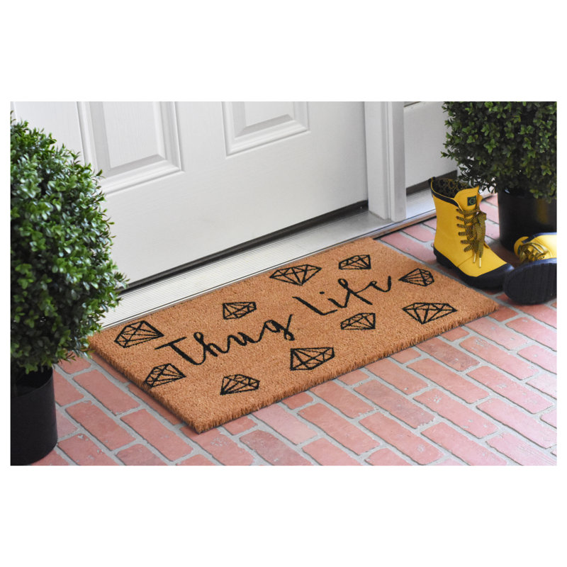 Winston Porter Kropp Thug Life 30 In X 18 In Non Slip Outdoor Door Mat Reviews Wayfair