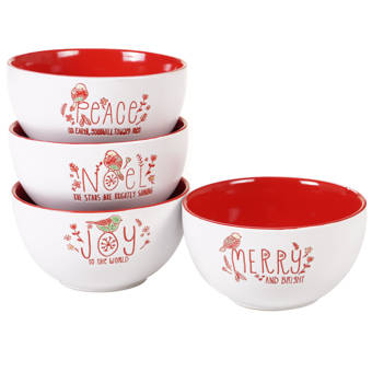 The Holiday Aisle Very Merry Dip Bowl And Spoon Set Wayfair