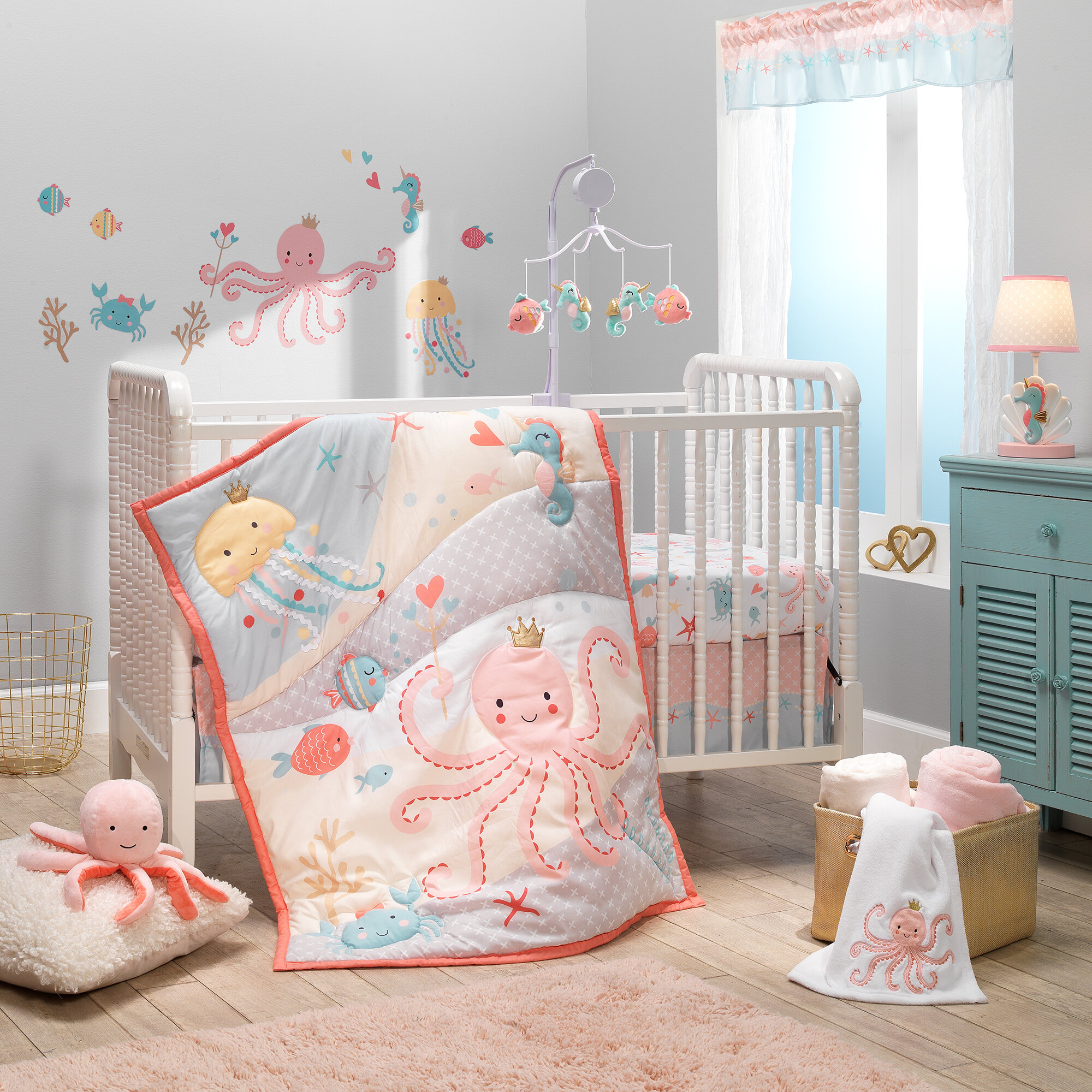 Ocean Baby 3 Piece Crib Bedding Set 
