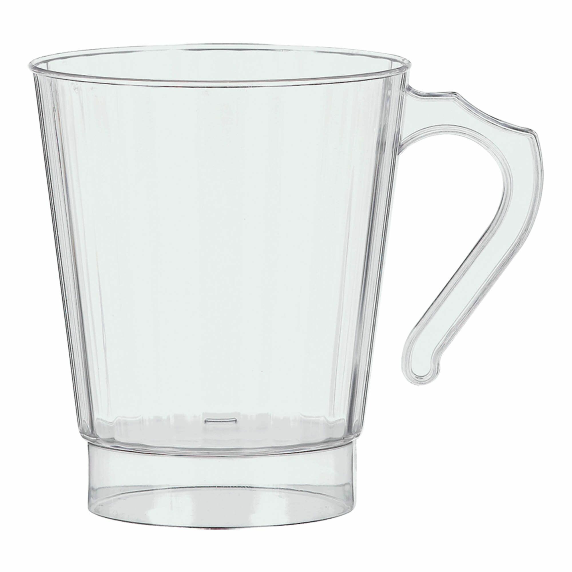 disposable plastic coffee mugs with handles