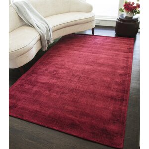 Hand-Tufted Red Area Rug