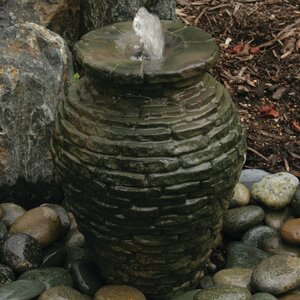 Fiberglass Stacked Slate Urn Fountain Kit