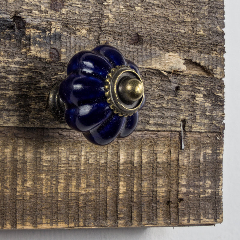 August Grove Rustic Wood Hanging Jewelry Necklace Wall Mounted