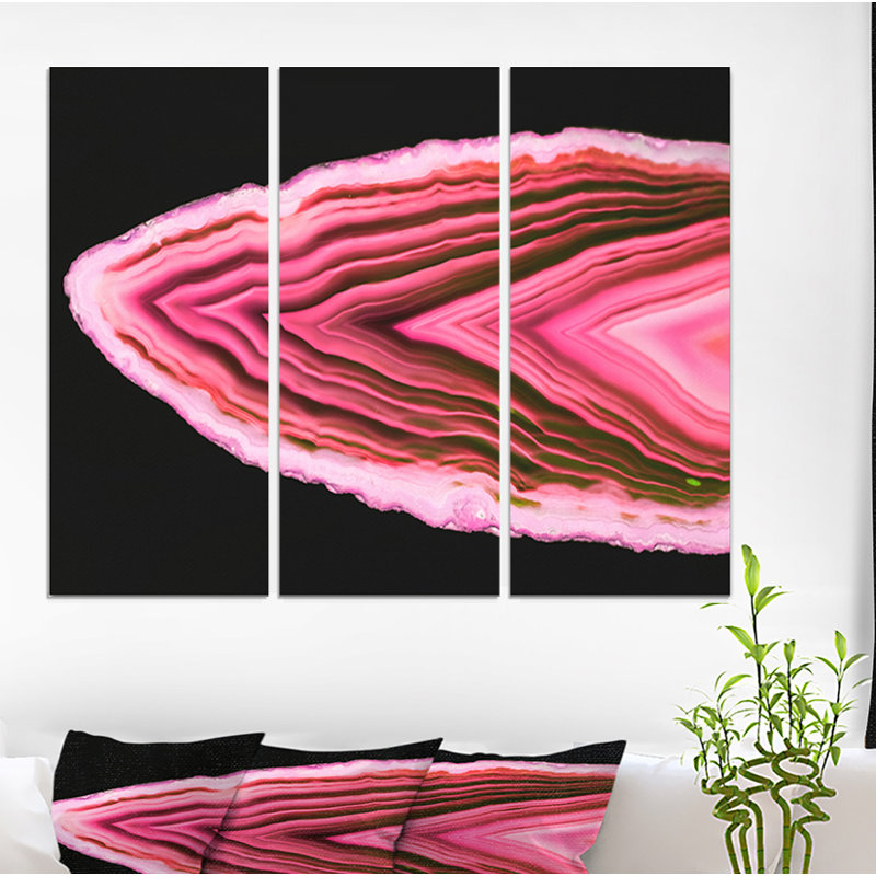 Agate Slice Wall Art Print Neutrals /& PinksAGA-19 Modern Paper or Canvas