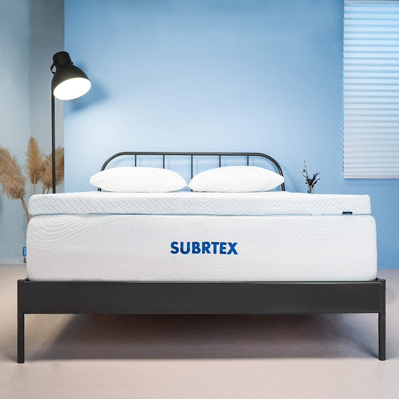 Subrtex High Density Comfort Cooling 4 Gel Memory Foam Mattress Topper