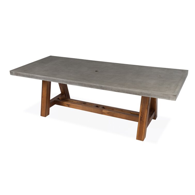 large concrete top dining table