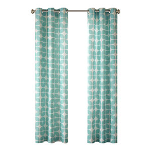 Young Geometric Room Darkening Grommet Curtain Panels (Set of 2)