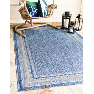Durocher Blue Outdoor Area Rug