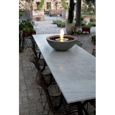 EcoSmart Fire Mix Stainless Steel Bio-Ethanol Fuel Fire Pit Size: 9.3" H x 23.8" W x 23.8" D, Finish: Graphite