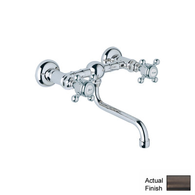 Country Bath Wall Mounted Bathroom Faucet Rohl Finish Tuscan Brass