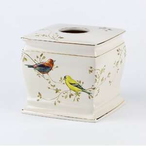 Gilded Birds Tissue Box Cover