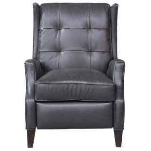 Michale Leather Manual Recliner by Canora Grey Wonderful