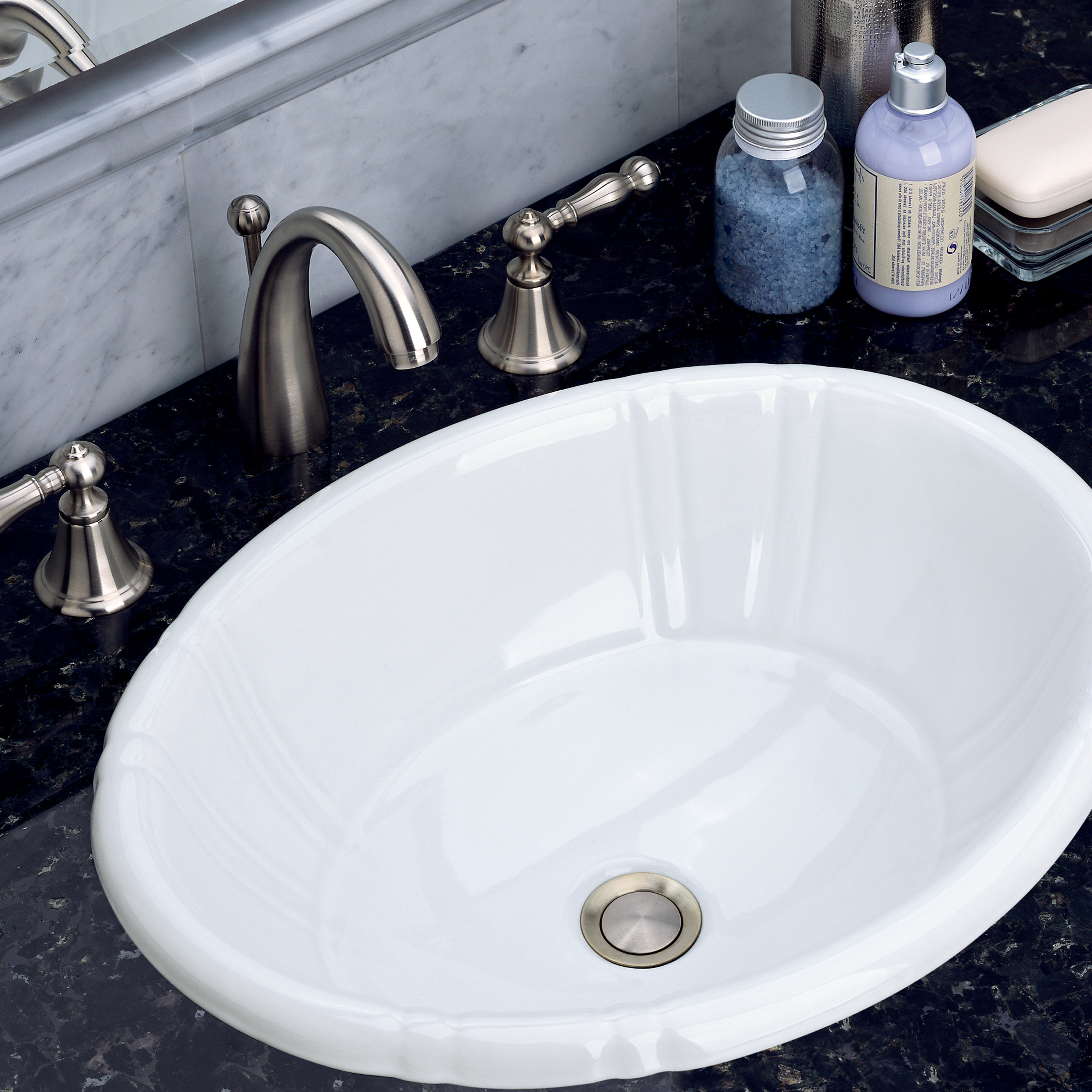 St Thomas Creations By Icera Antigua Ii Vitreous China Oval Drop In Bathroom Sink With Overflow Wayfair