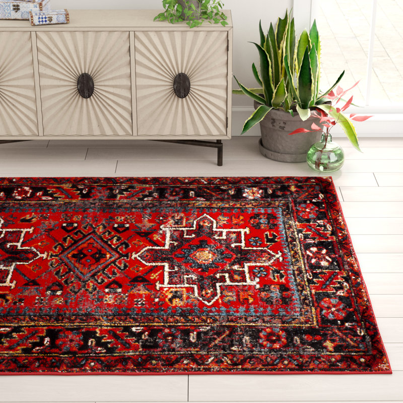 Bloomsbury Market Barrera Southwestern Red Area Rug Reviews Barrera Southwestern Red Area Rug