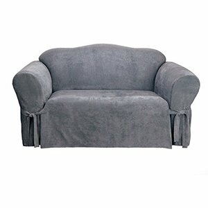 Soft Suede Box Cushion Sofa Slipcover