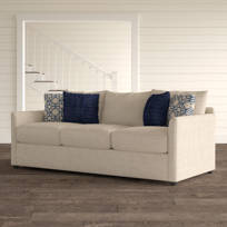 Wayfair Custom Upholstery Lesley 87 Square Arm Sofa Bed Reviews Wayfair Ca