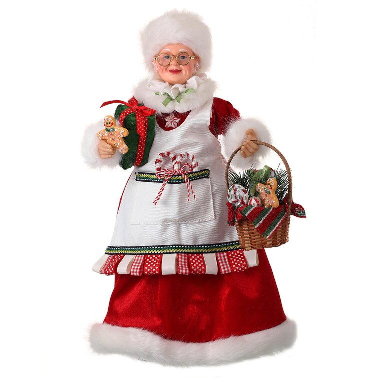 The Holiday Aisle® Candy Kitchen Mrs. Claus with Basket & Reviews | Wayfair