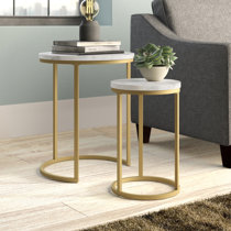 gold laser cut nesting table