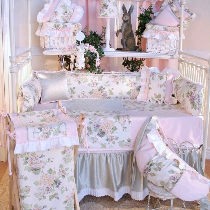 floral crib sheet set
