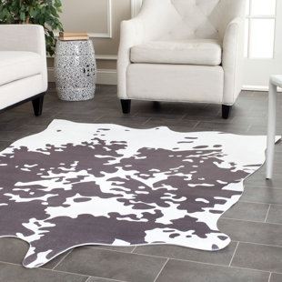 Faux Hide Rug Wayfair Faux Hide Hand Tufted Gray White Area Rug