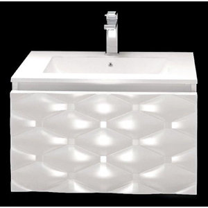 Sanitti 61 cm Wandmontierter Waschtisch mit Arma..