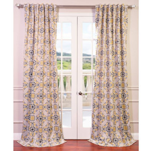 Soliel Nature/Floral Blackout Thermal Single Curtain Panel