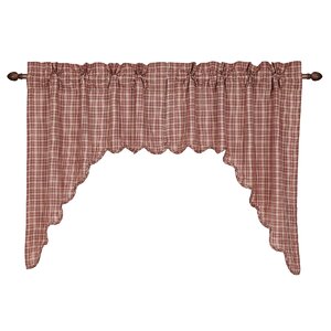 Adell Scalloped Swag Curtain Valance (Set of 2)