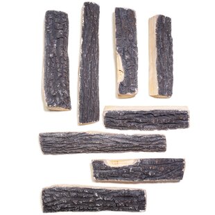 10 Piece Wood Natural Propane Gas Log Set By Barton