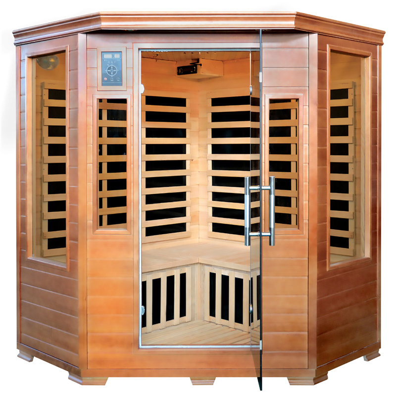 MajesticSaunas Hemlock Corner 3 Person FAR Infrared Sauna ...