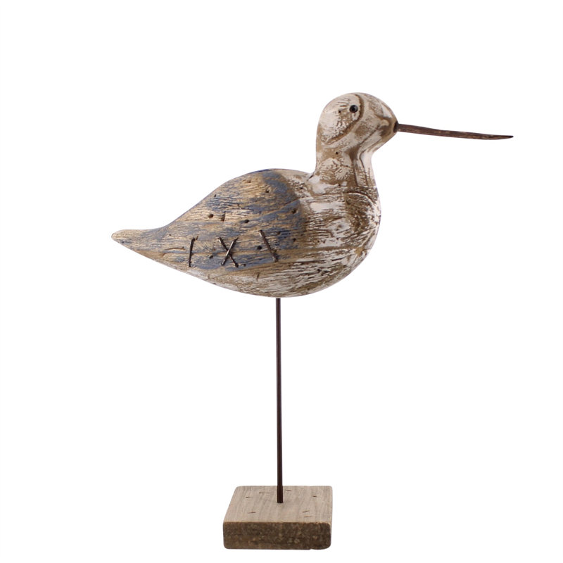 Dovecove Wooden Seagull Decor With Stable Base Figurine