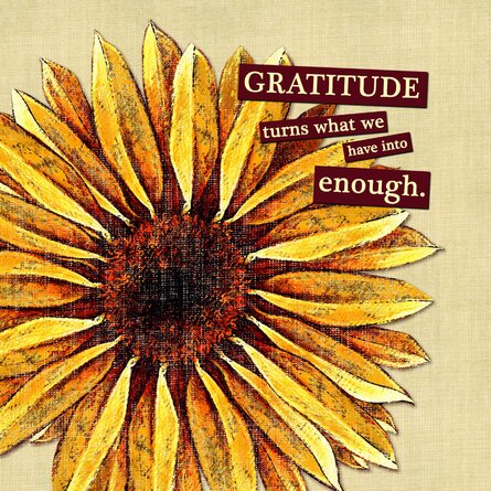Gratitude Sunflower - Wrapped Canvas Painting