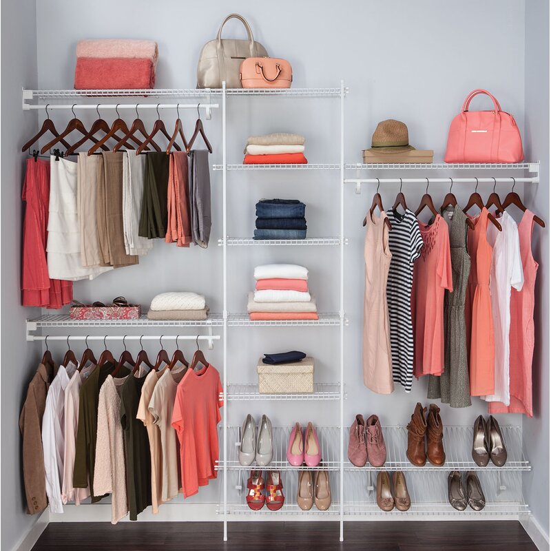 Closetmaid Shelf Kit 244cm Wide Clothes Storage System & Reviews ...