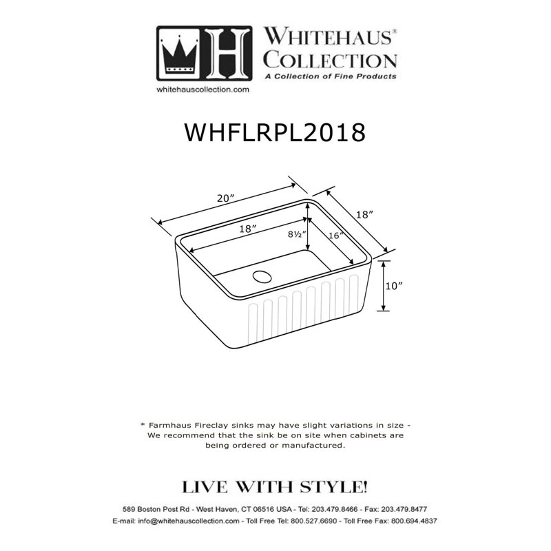Whitehaus Collection Reversible 20 L X 18 W Farmhouse Apron Kitchen Sink Wayfair