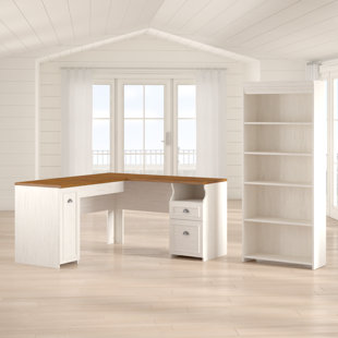Go to store & view more images Oakridge 2 Piece L-Shaped Desk Office Suite by Beachcrest Home