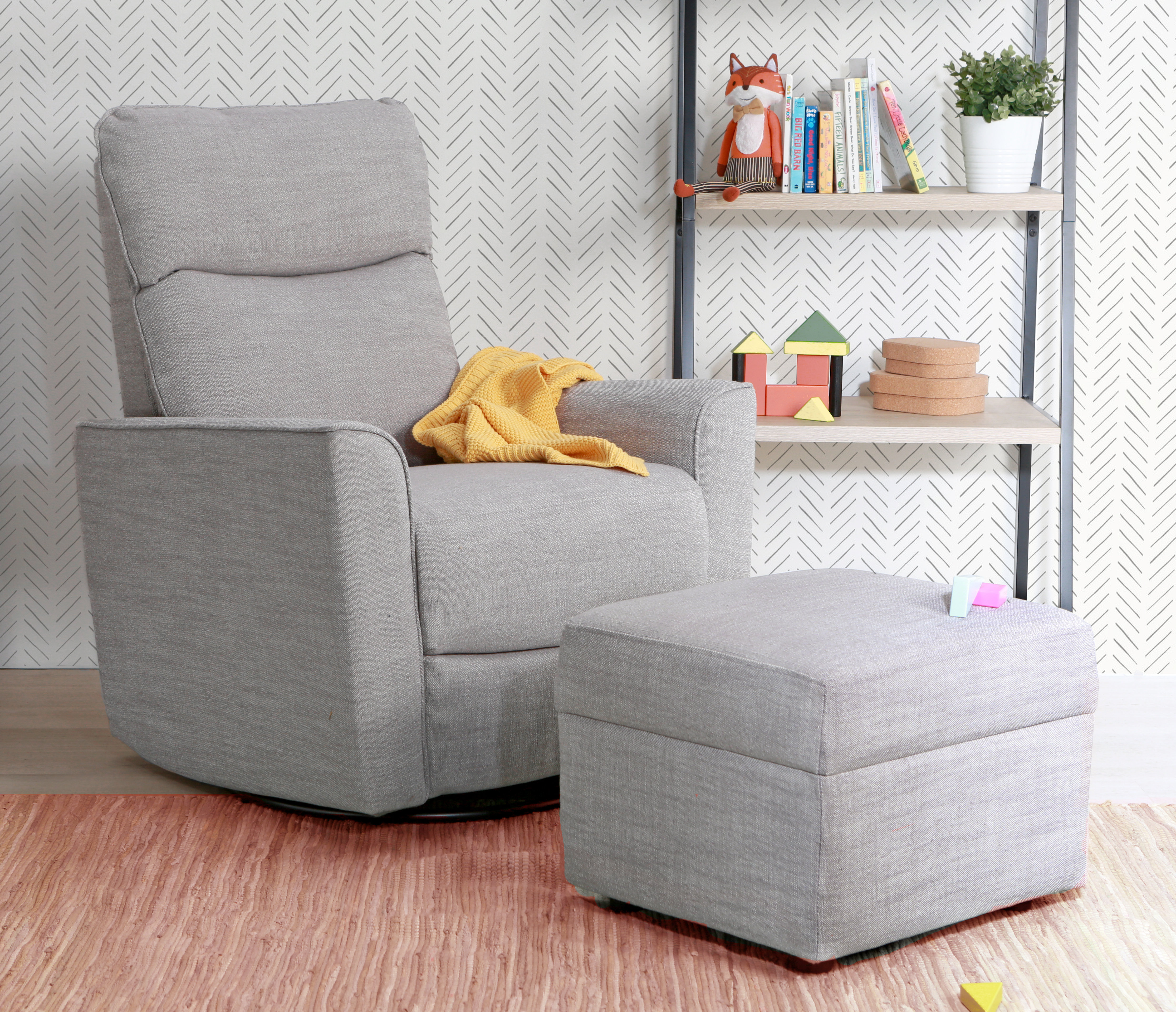 karla dubois soho glider and ottoman