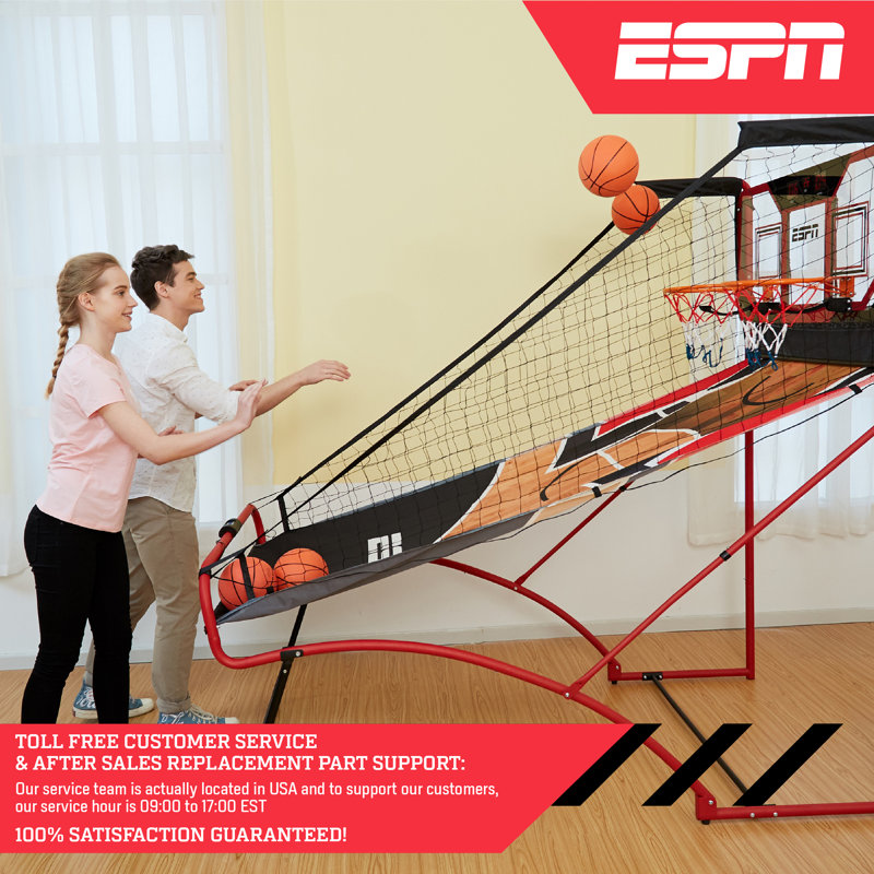 Espn 2 Player Ez Fold Basketball Game With Polycarbonate Backboard