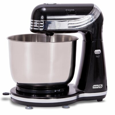DASH Dash Everyday 6 Speed 2.5 Qt. Stand Mixer  Color: Black