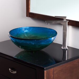 Mare Glass Circular Vessel Bathroom Sink