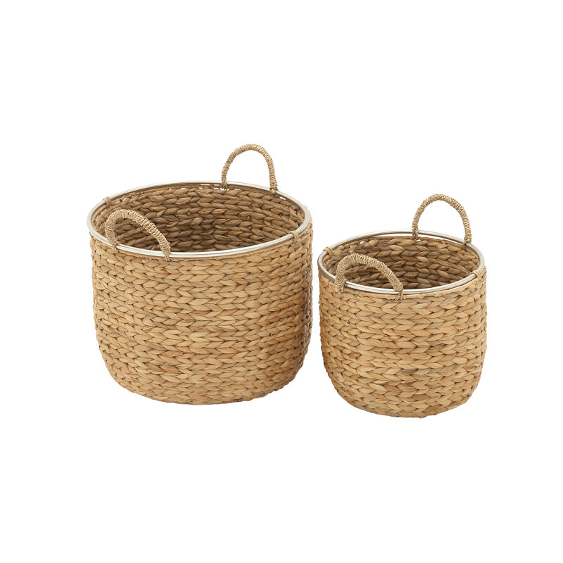 2 Piece Wicker Basket Set